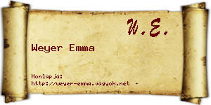 Weyer Emma névjegykártya